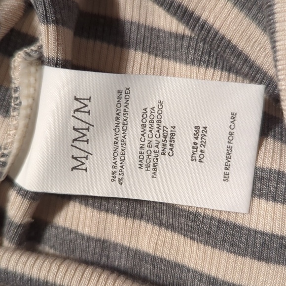 CAbi Long Sleeve Striped Cold Shoulder Top Medium - Picture 9 of 11